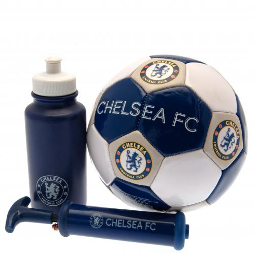 FC Chelsea fotbalový set water bottle - hand pump - size 3 ball