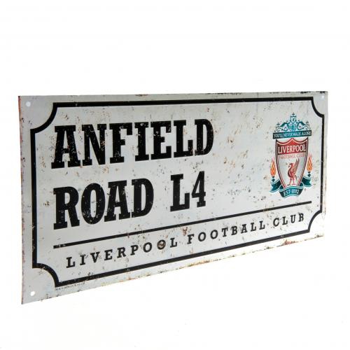 FC Liverpool cedule na zeď street sign retro