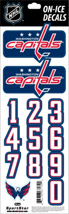 Washington Capitals samolepky na helmu Decals Navy