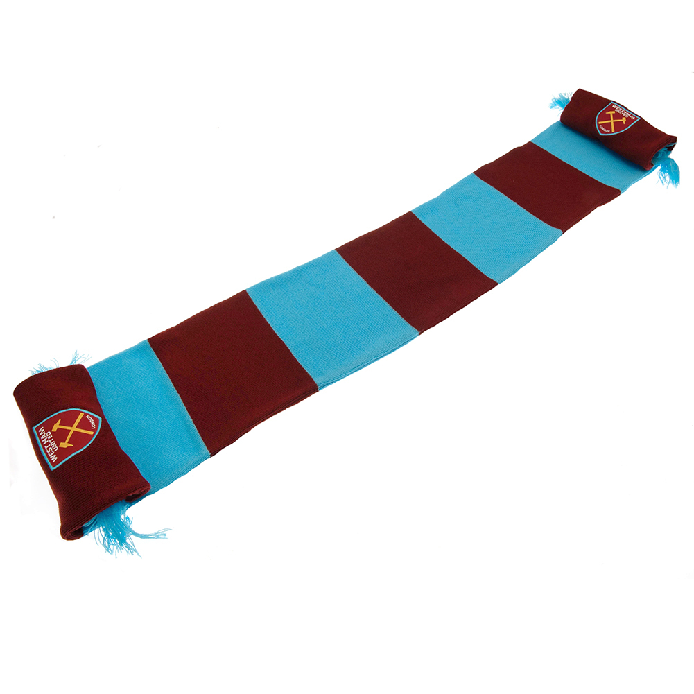 West Ham United zimní šála Bar burgundy - blue