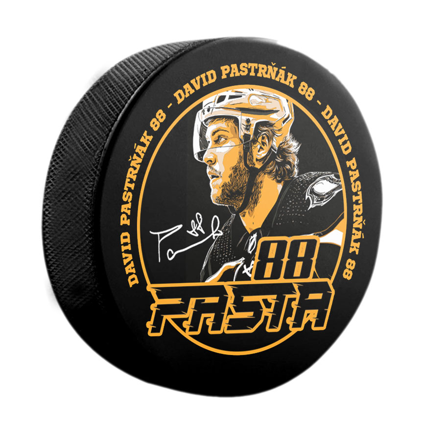 Boston Bruins puk David Pastrňák #88 PASTA 88 Exclusive Collection