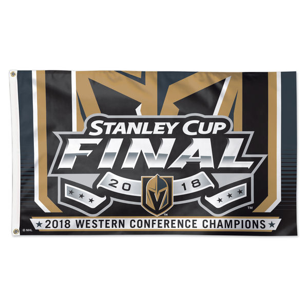 Vegas Golden Knights vlajka 2018 Western Conference Champions On-Ice Flag