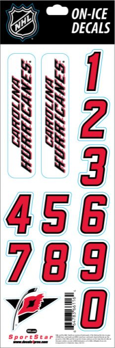 Carolina Hurricanes samolepky na helmu Decals white retro