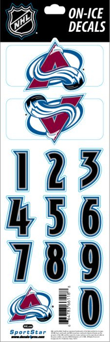 Colorado Avalanche samolepky na helmu Decals