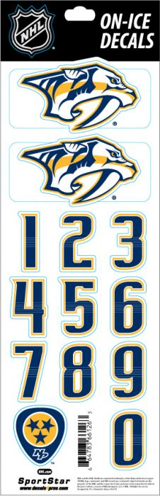 Nashville Predators samolepky na helmu Decals