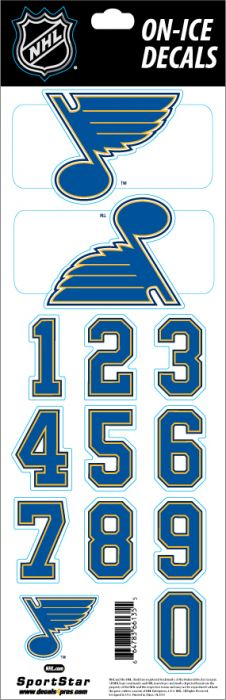 St. Louis Blues samolepky na helmu Decals