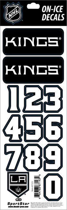 Los Angeles Kings samolepky na helmu Decals Black