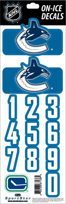 Vancouver Canucks samolepky na helmu Decals Royal