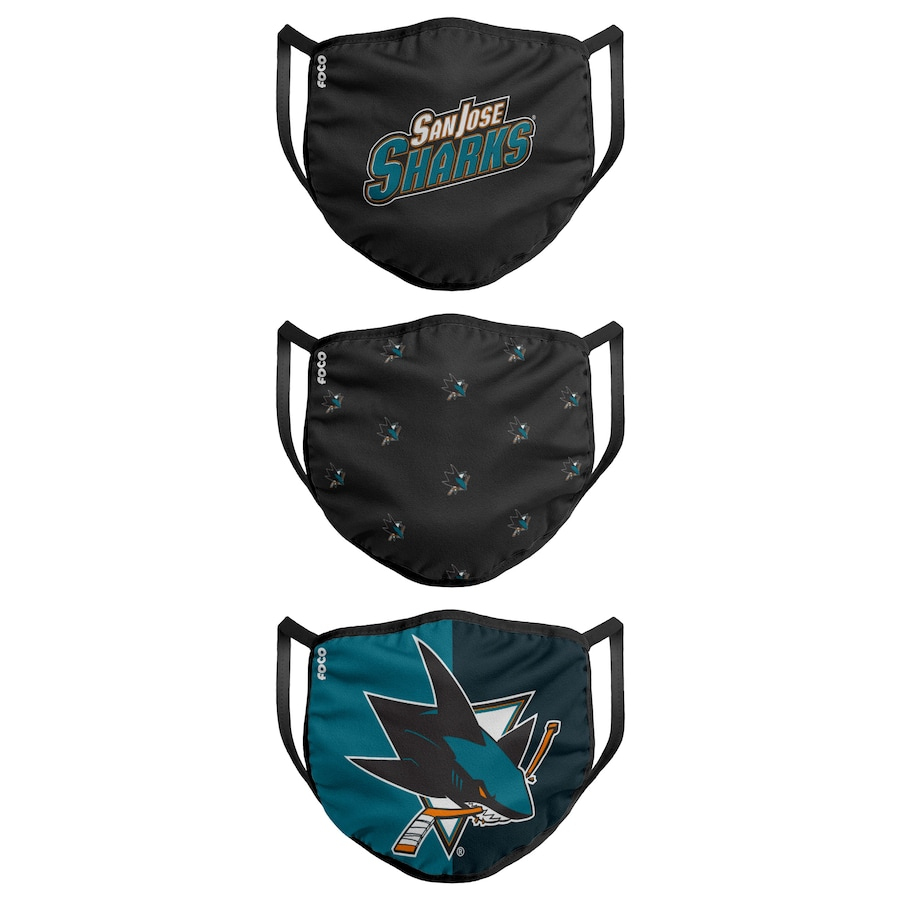 San Jose Sharks roušky Foco set of 3 pieces EU