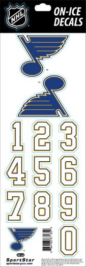 St. Louis Blues samolepky na helmu Decals White