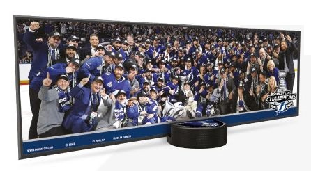 Tampa Bay Lightning obrázek v rámečku 2021 Stanley Cup Champions Deco plaque