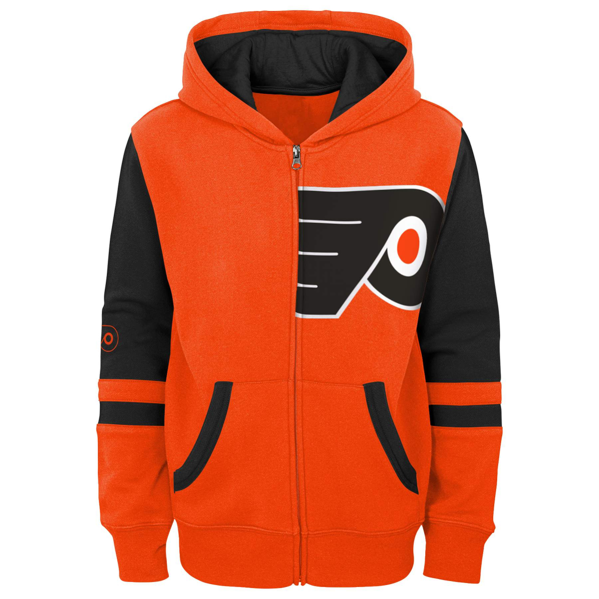 Philadelphia Flyers dětská mikina s kapucí faceoff colorblocked fleece full-zip