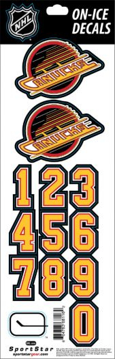 Vancouver Canucks samolepky na helmu decals retro