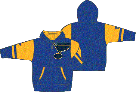 St. Louis Blues dětská mikina s kapucí Faceoff Colorblocked Fleece Full-Zip