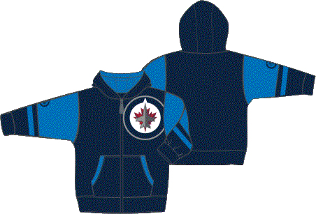 Winnipeg Jets dětská mikina s kapucí Faceoff Colorblocked Fleece Full-Zip