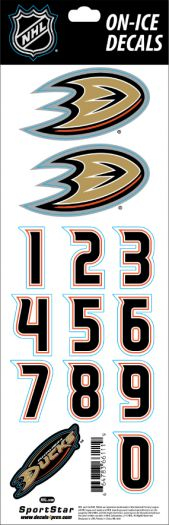 Anaheim Ducks samolepky na helmu Decals Orange