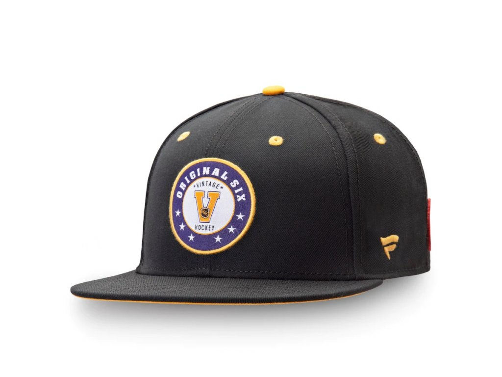 NHL produkty čepice flat kšiltovka Original Six Fitted - Black/Gold