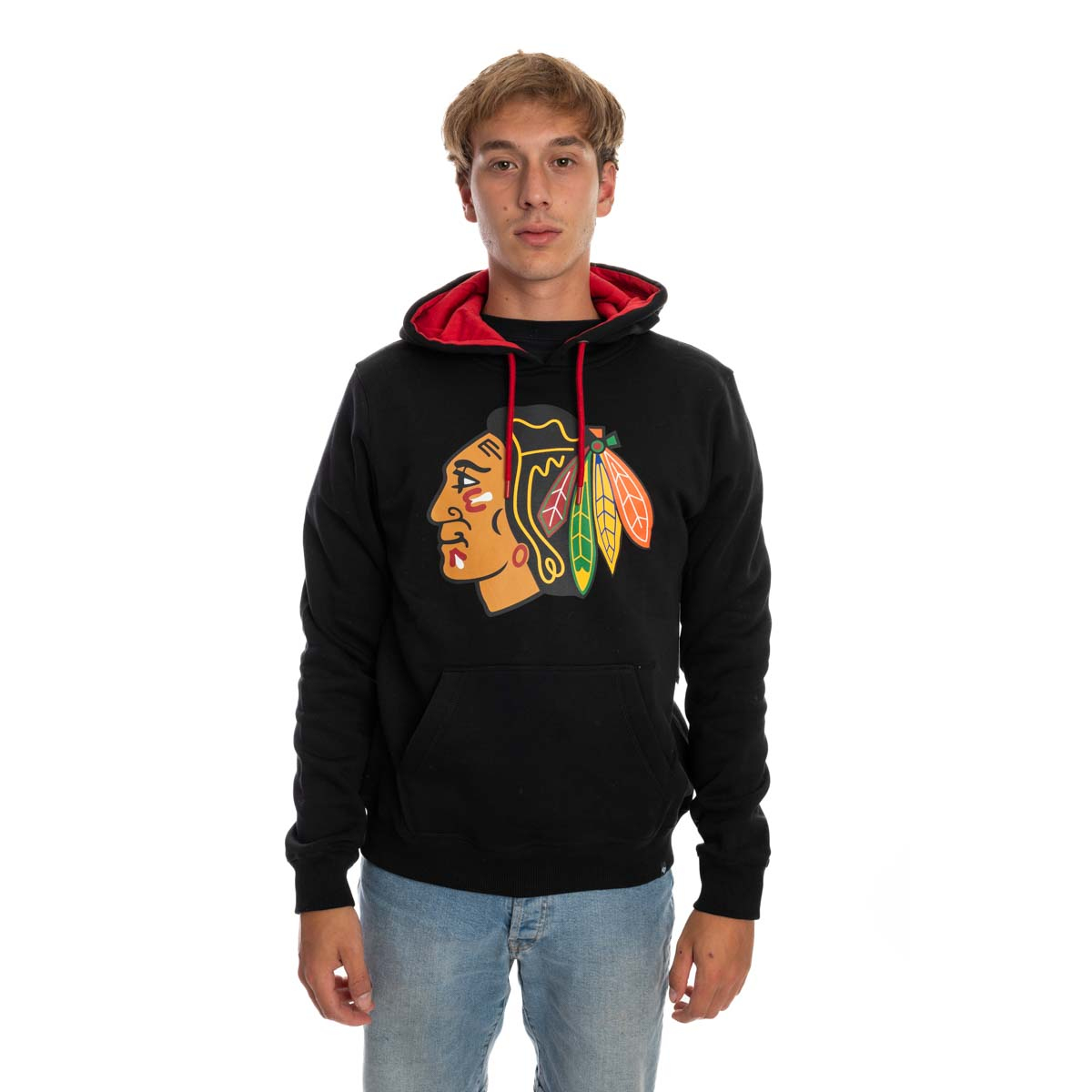 Chicago Blackhawks pánská mikina s kapucí Core 47 BALLPARK Hood Jet Black