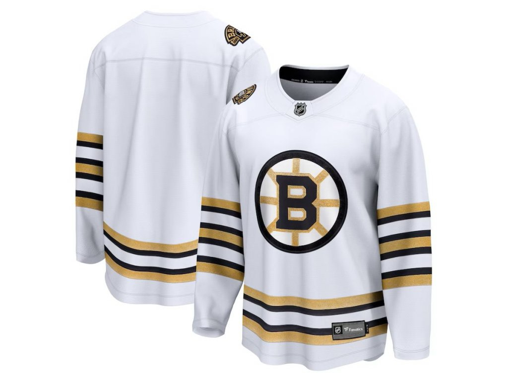 Boston Bruins dětský hokejový dres White 100th Anniversary Premier Breakaway Jersey