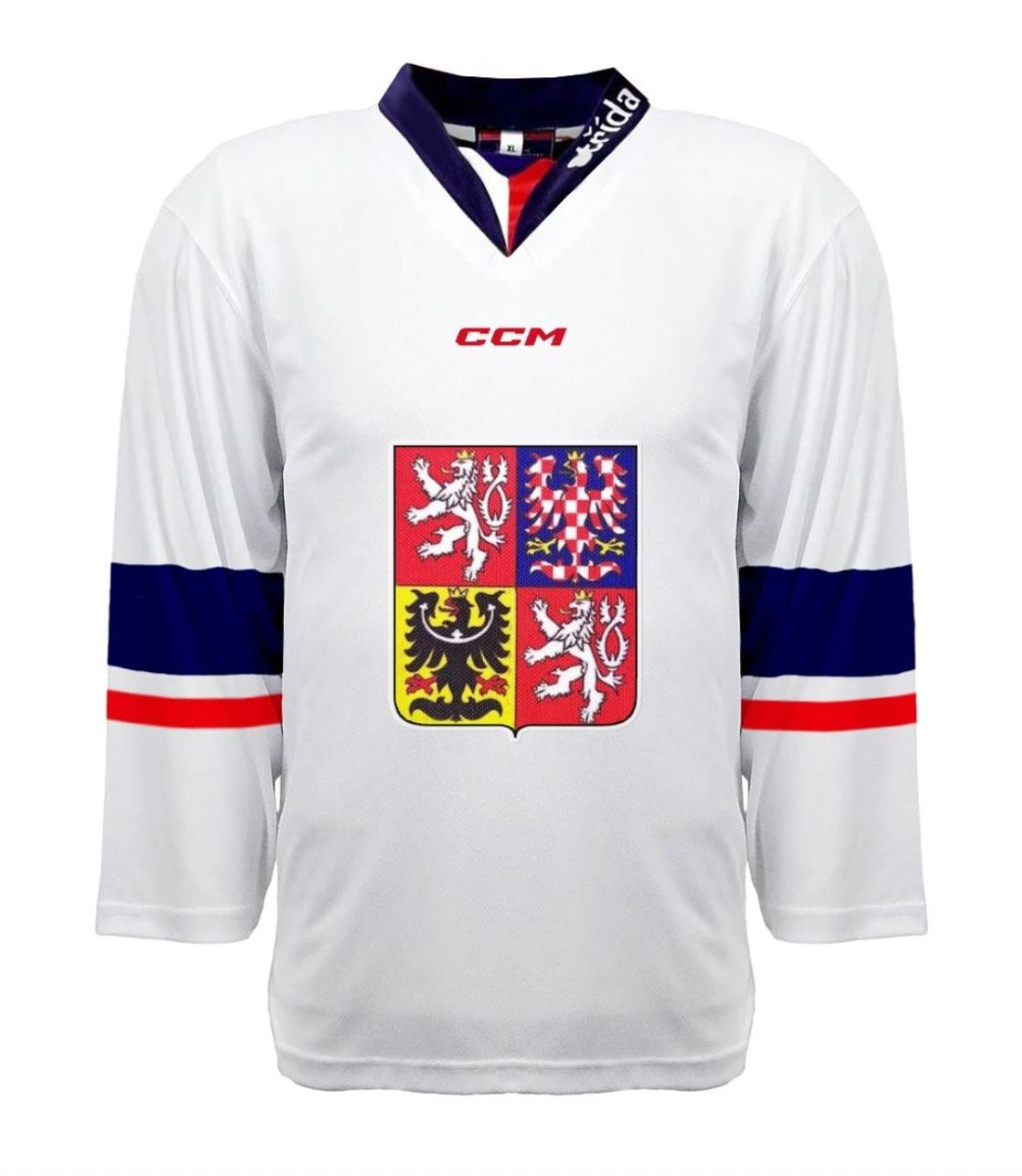 Hokejové reprezentace hokejový dres Czech Republic 2023/24 CCM Fandres replica white
