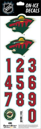 Minnesota Wild samolepky na helmu Decals