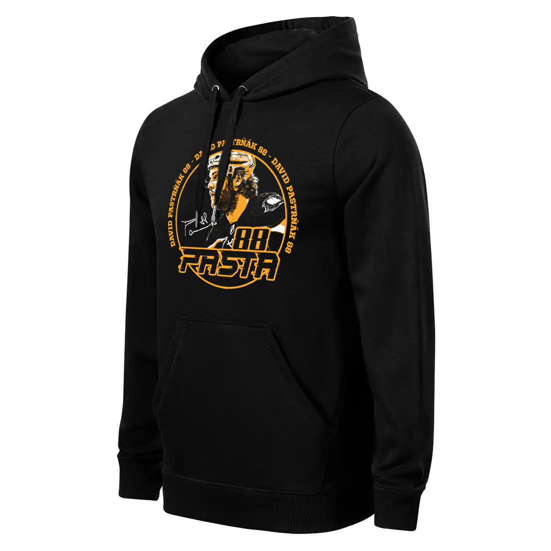 Boston Bruins pánská mikina s kapucí David Pastrňák #88 Exclusive Collection