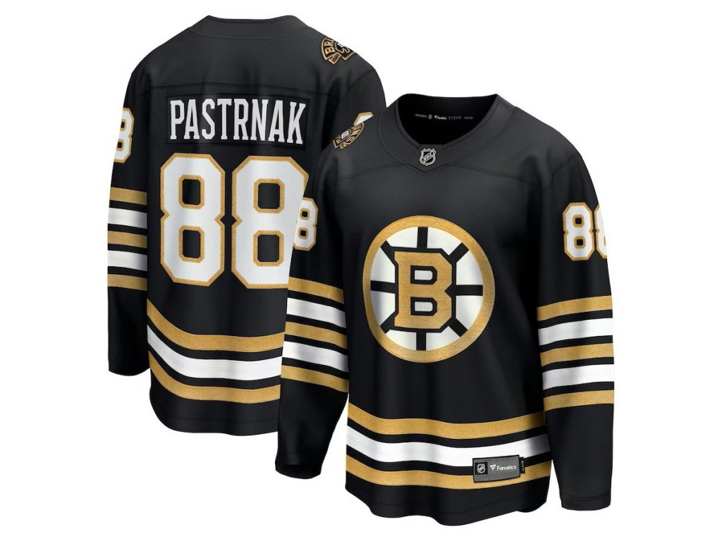 Boston Bruins dětský hokejový dres David Pastrnak #88 black 100th Anniversary Premier Breakaway Jersey