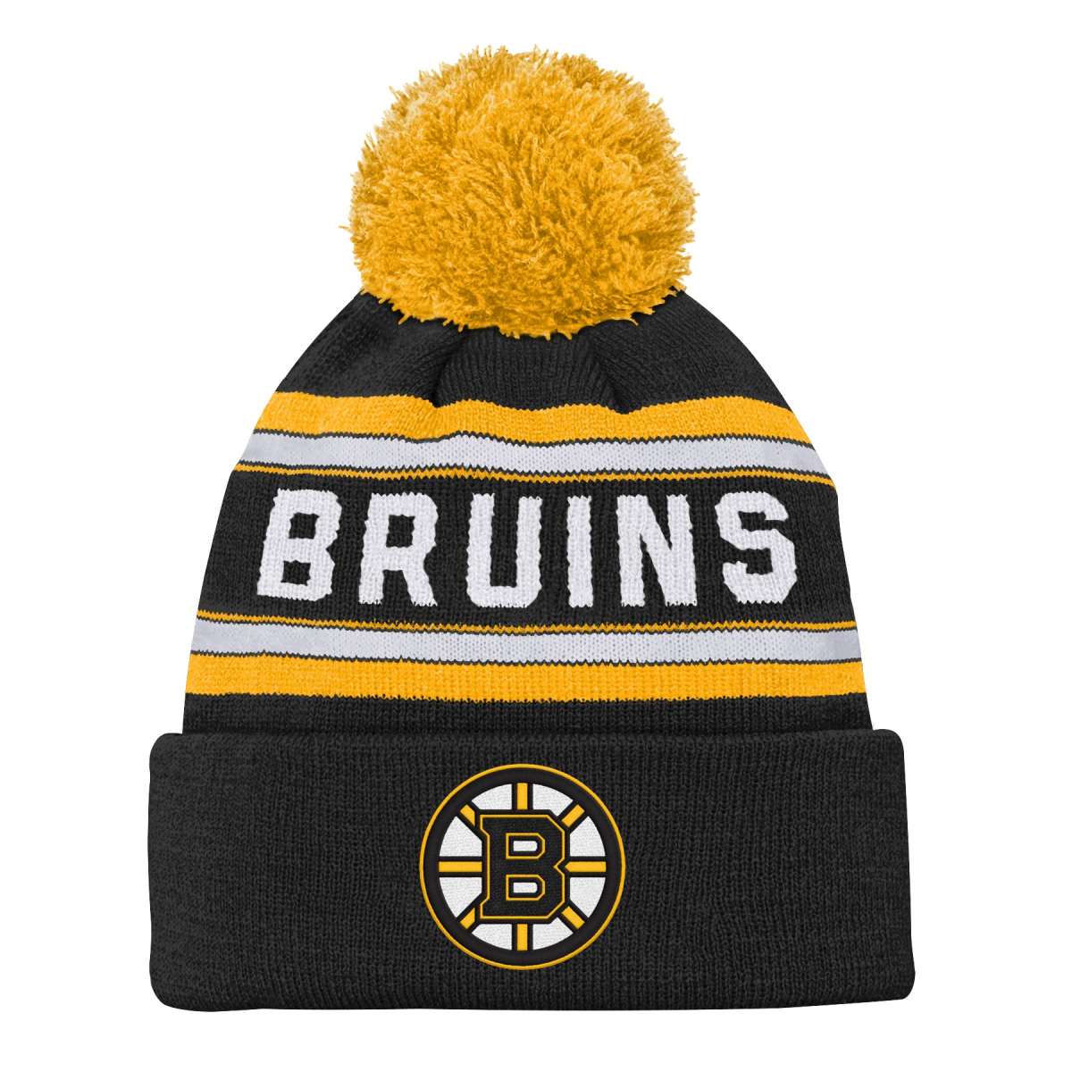 Boston Bruins dětská zimní čepice Jacquard Cuffed Knit With Pom