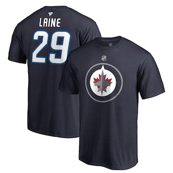 Winnipeg Jets pánské tričko black #29 Patrik Laine Stack Logo Name & Number