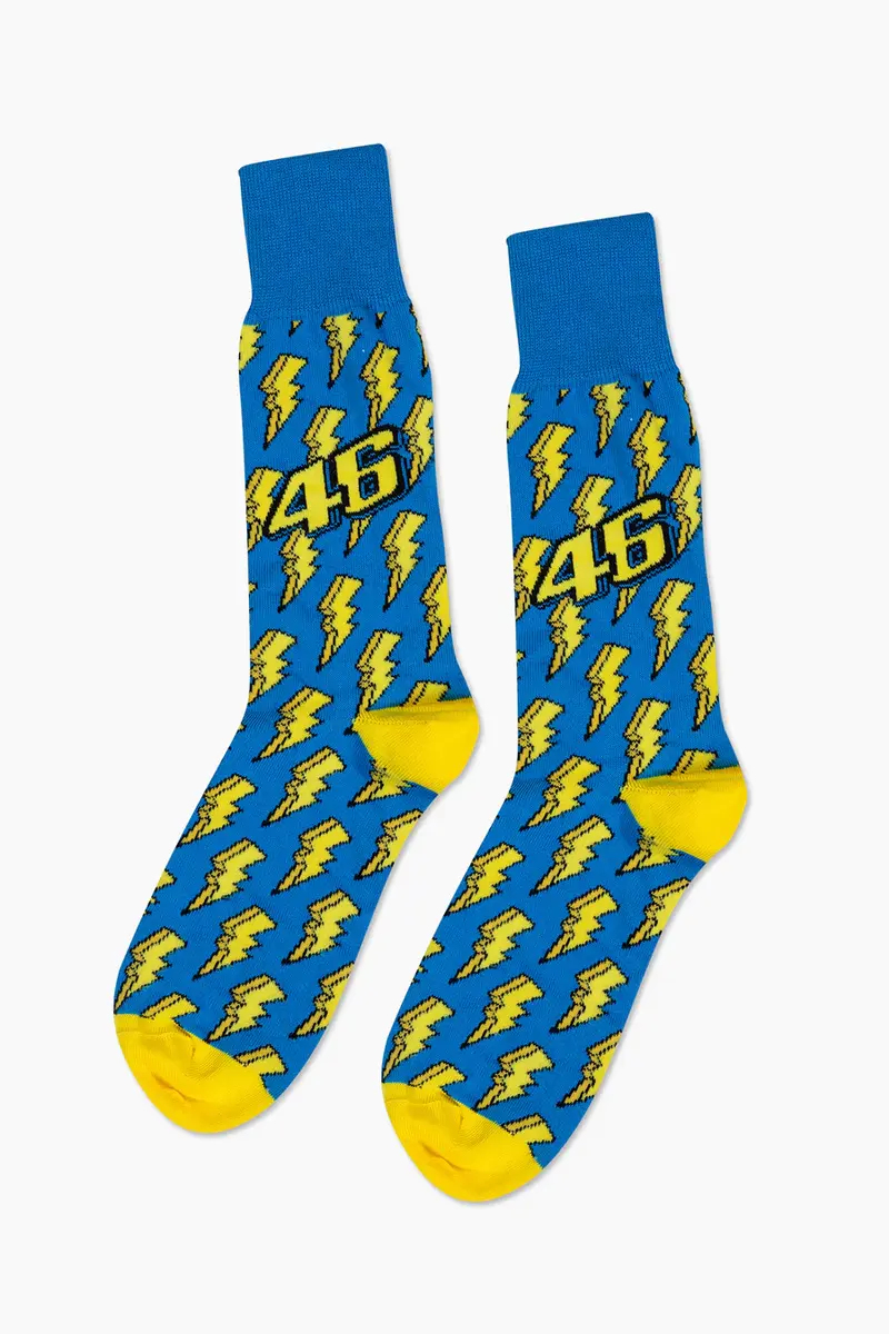 Valentino Rossi ponožky 46 ”LIGHTNING”