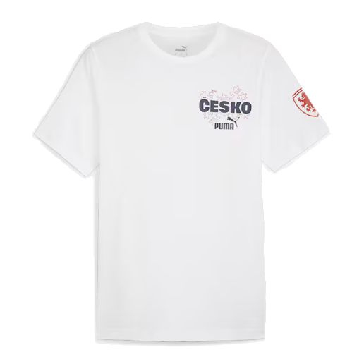 Fotbalové reprezentace pánské tričko Czech republic Ftblicons Tee white