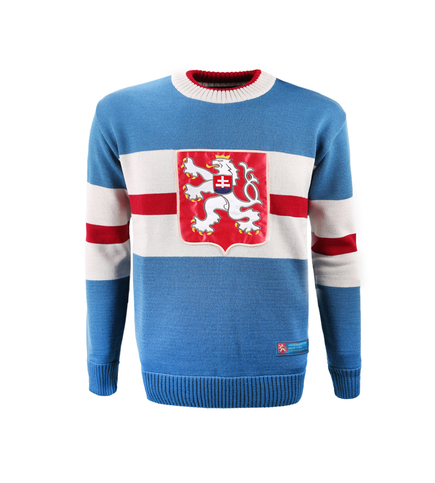 Hokejové reprezentace pánský svetr Czech republic retro MS 1947 big logo