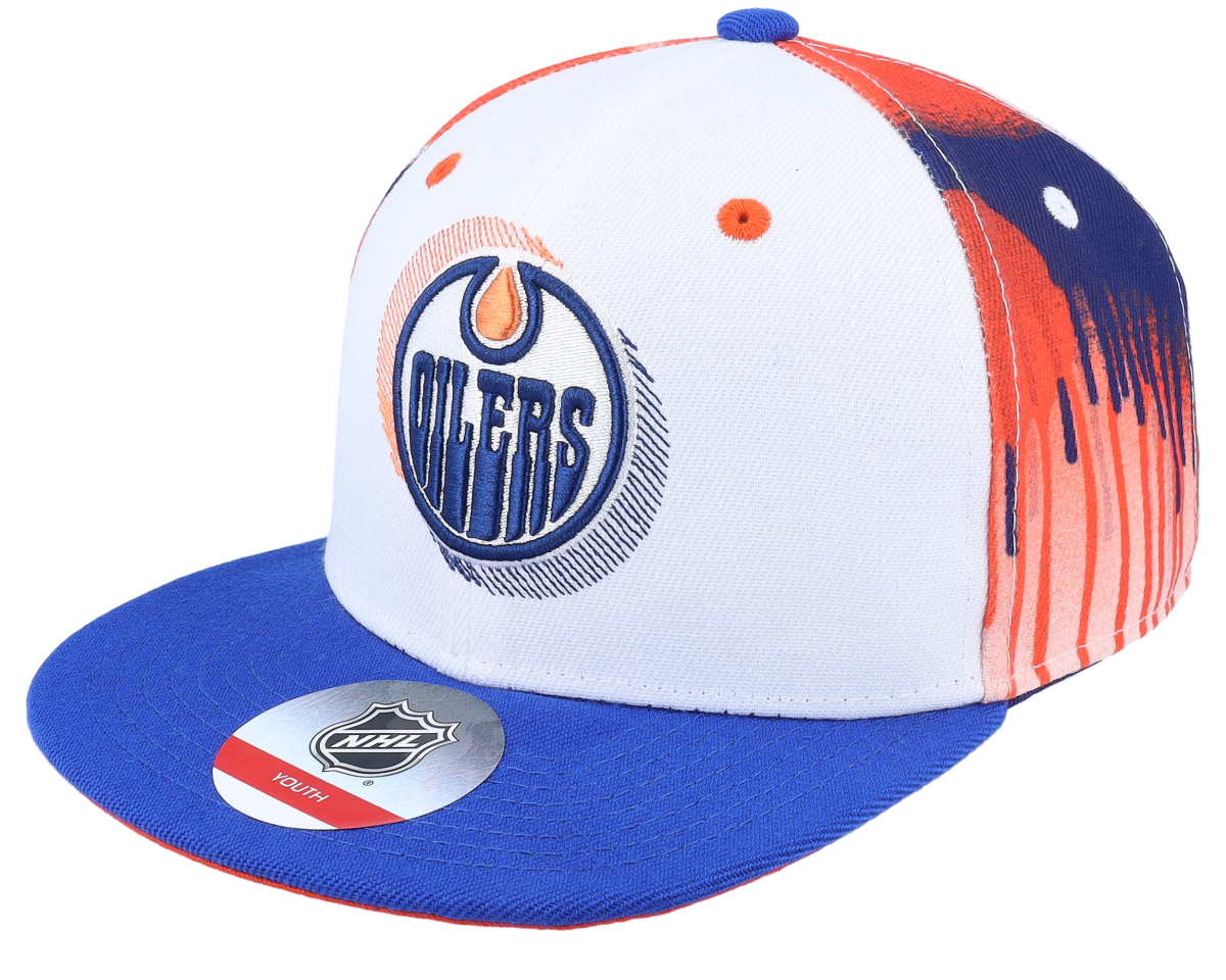Edmonton Oilers dětská čepice flat kšiltovka Paint Splatter Fashion Snapback