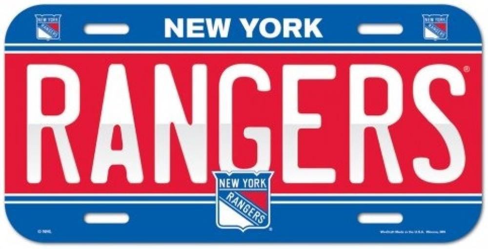 New York Rangers cedule na zeď License Plate Banner