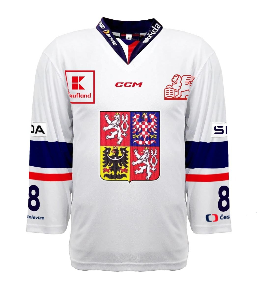 Hokejové reprezentace hokejový dres 2023/2024 CCM PRO Authentic David Pastrňák #88 white