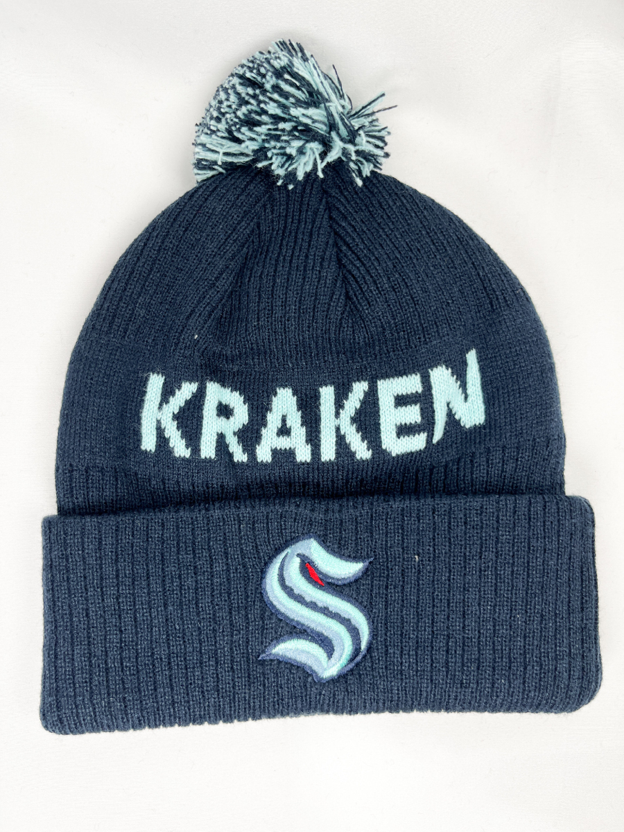 Seattle Kraken dětská zimní čepice Cufed Knit With Pom