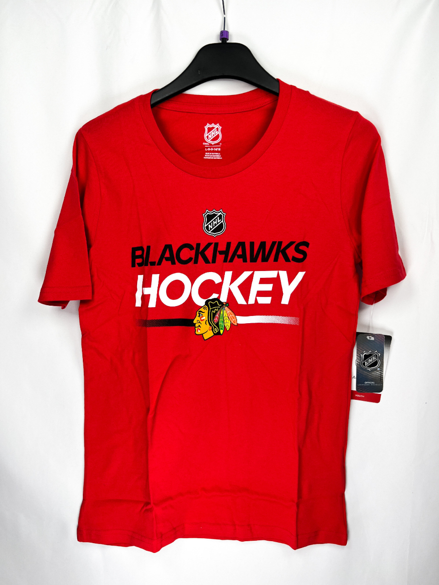 Chicago Blackhawks dětské tričko Apro Wordmark Ss Ctn Tee red