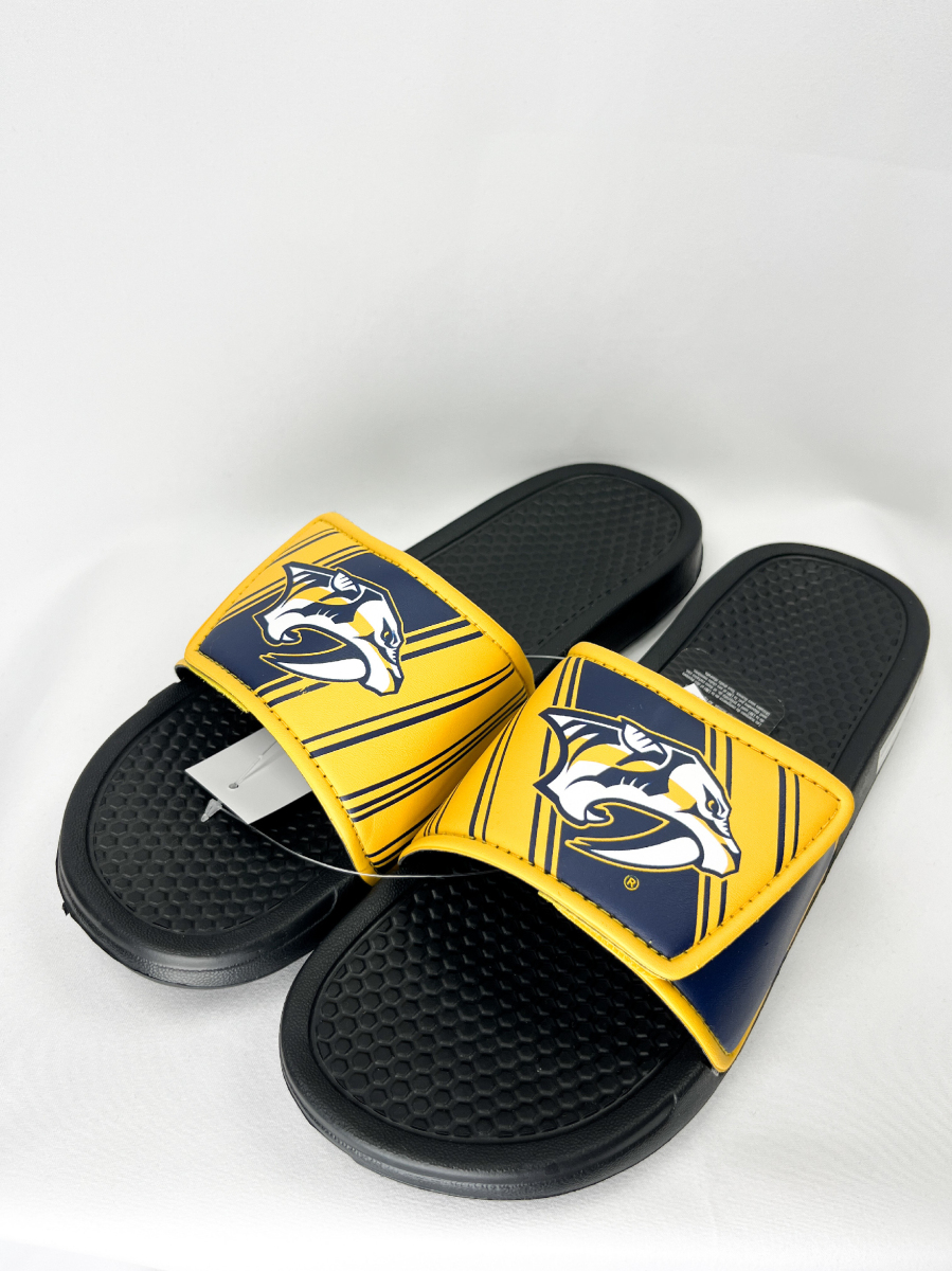 Nashville Predators pánské pantofle Legacy Velcro Sport Slide Slipper