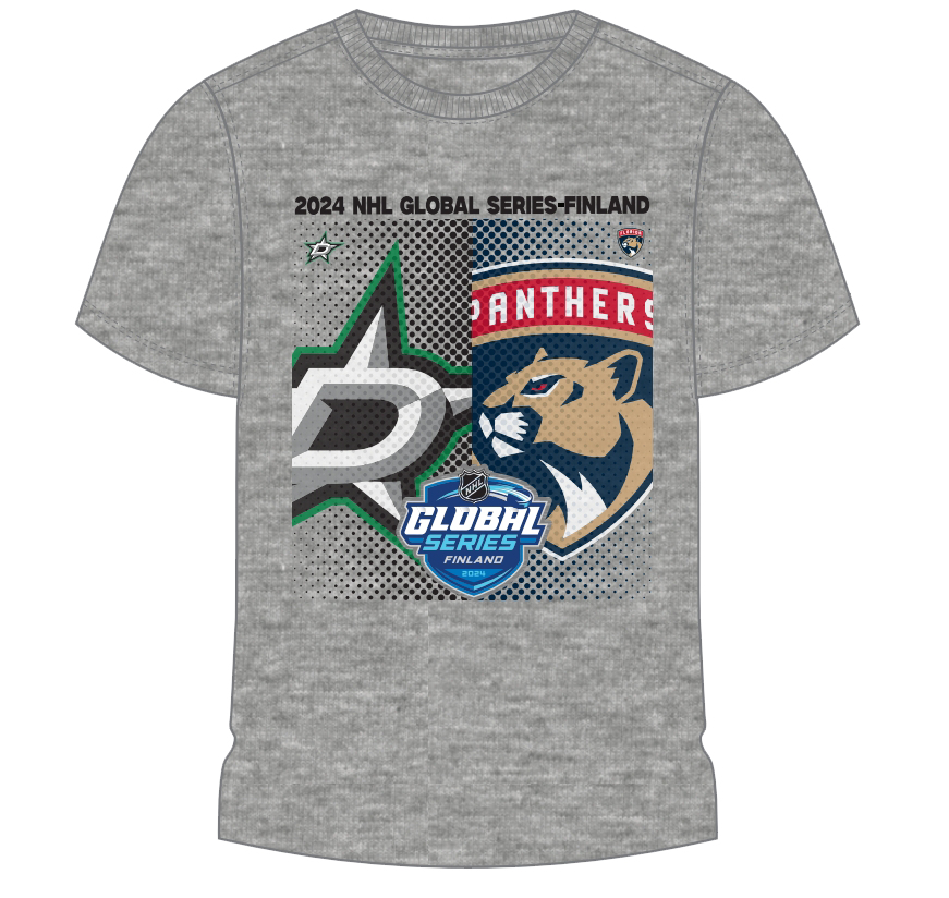 NHL produkty dětské tričko NHL Global Series 2024 Finland Dallas Stars vs Florida Panthers Match-Up Graphic Tee