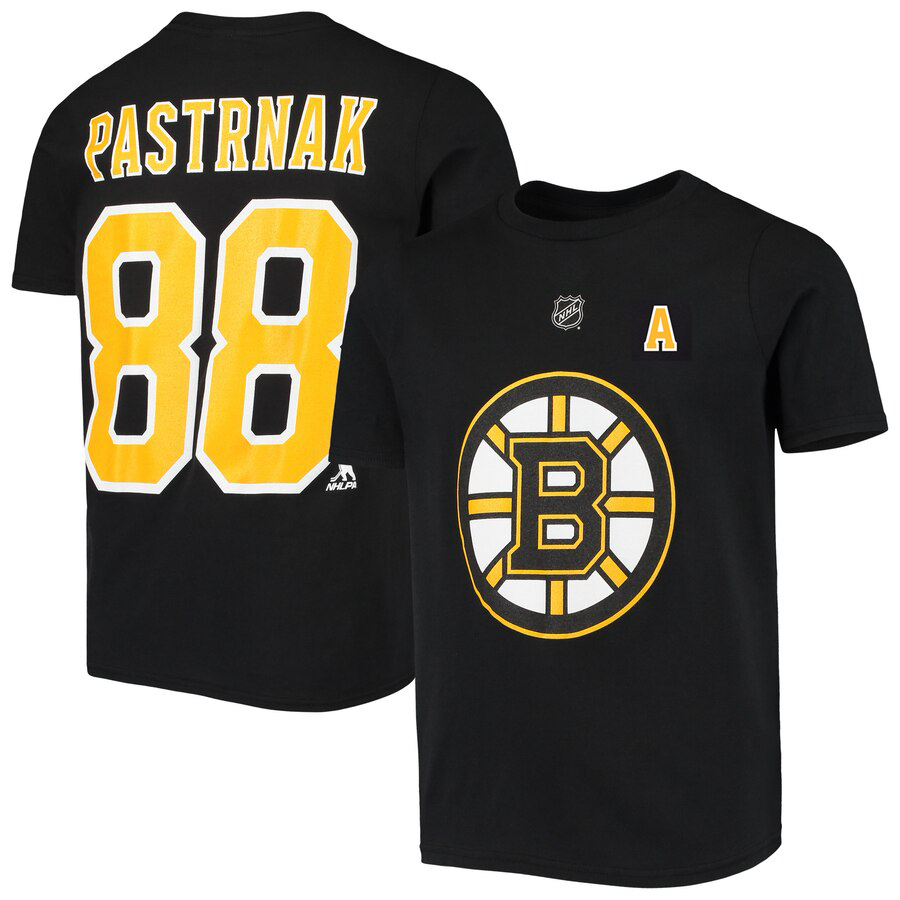 Boston Bruins dětské tričko David Pastrňák Flat Alt.Captains N&N Tee