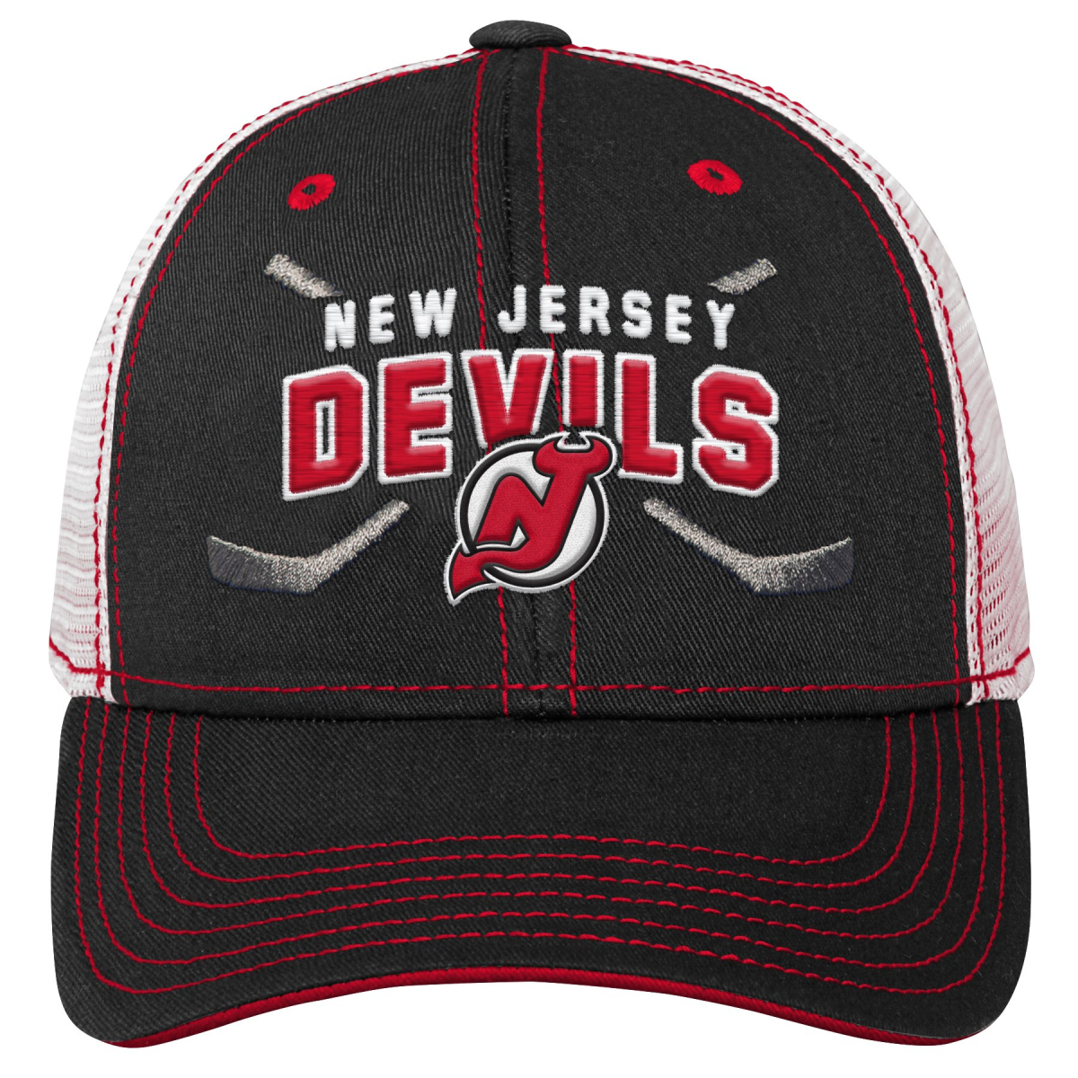 New Jersey Devils čepice baseballová kšiltovka Lockup Meshback Adjustable