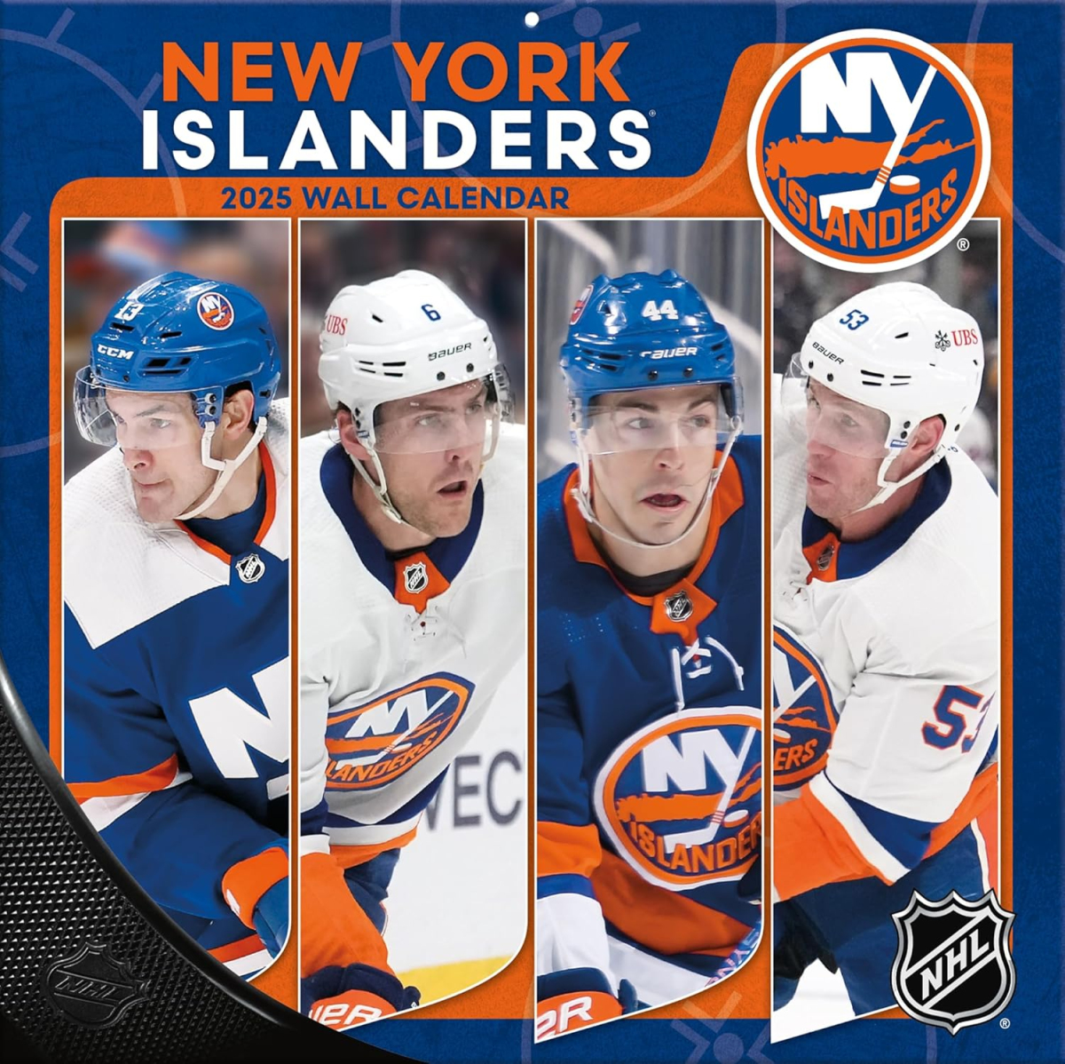 New York Islanders kalendář 2025 Wall Calendar