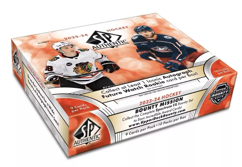 NHL boxy hokejové karty NHL 2023-24 Upper Deck SP Authentic Hobby Box