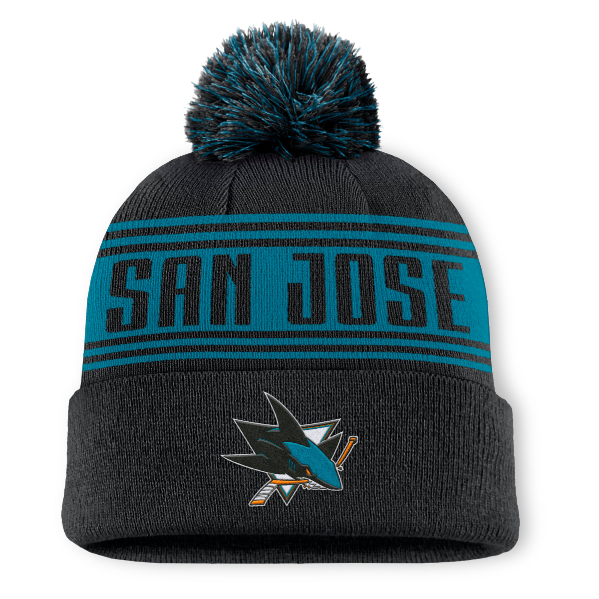 San Jose Sharks zimní čepice A/CAP Beanie Cuff W/Pom