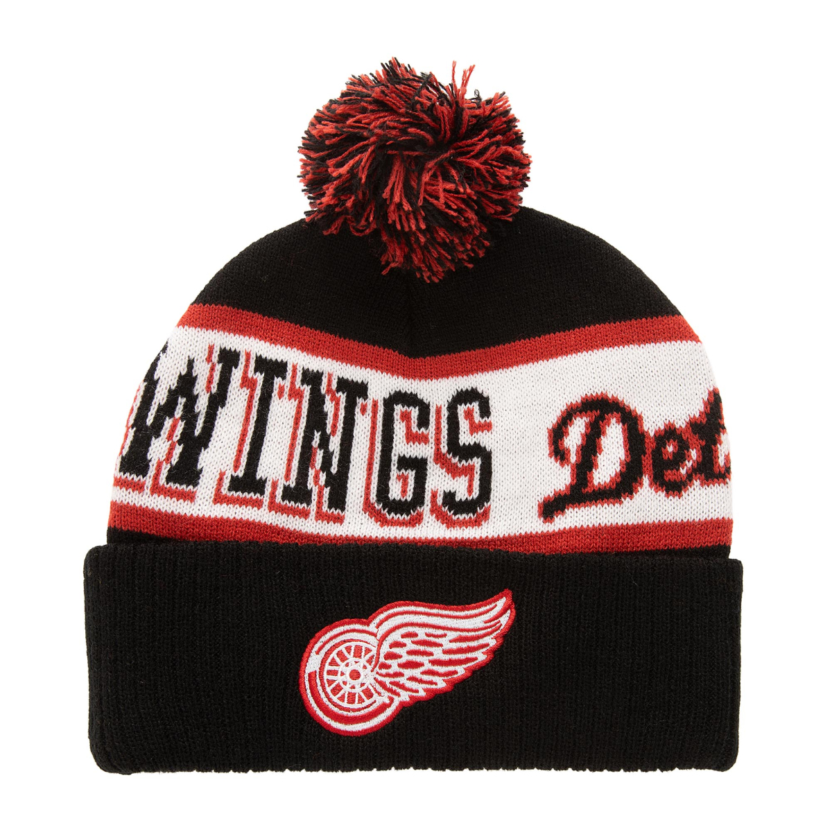 Detroit Red Wings zimní čepice Block Sweep Pom Knit