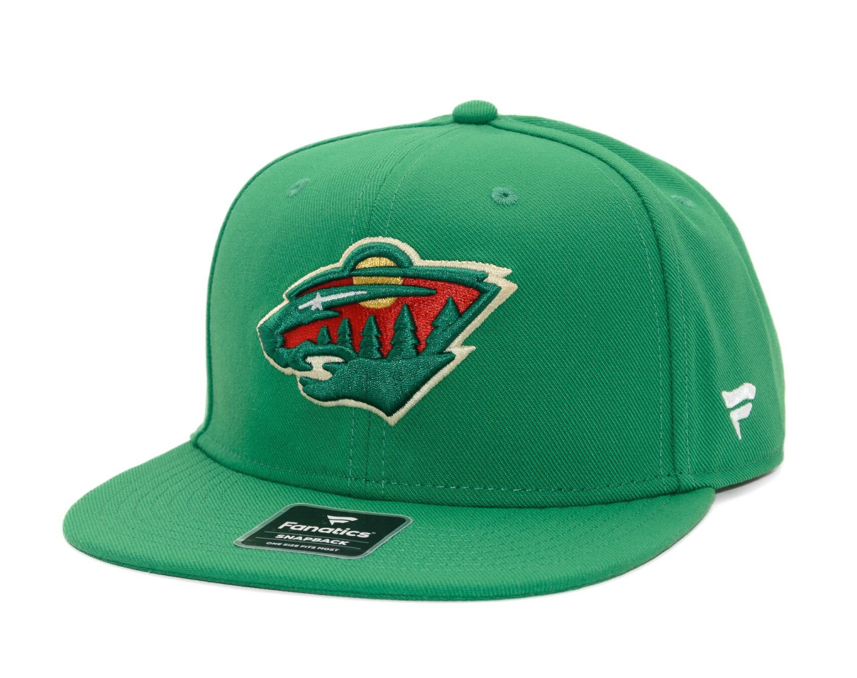 Minnesota Wild čepice flat kšiltovka A/CAP Structured Mid Crown Adjujtable Square Visor Snapback
