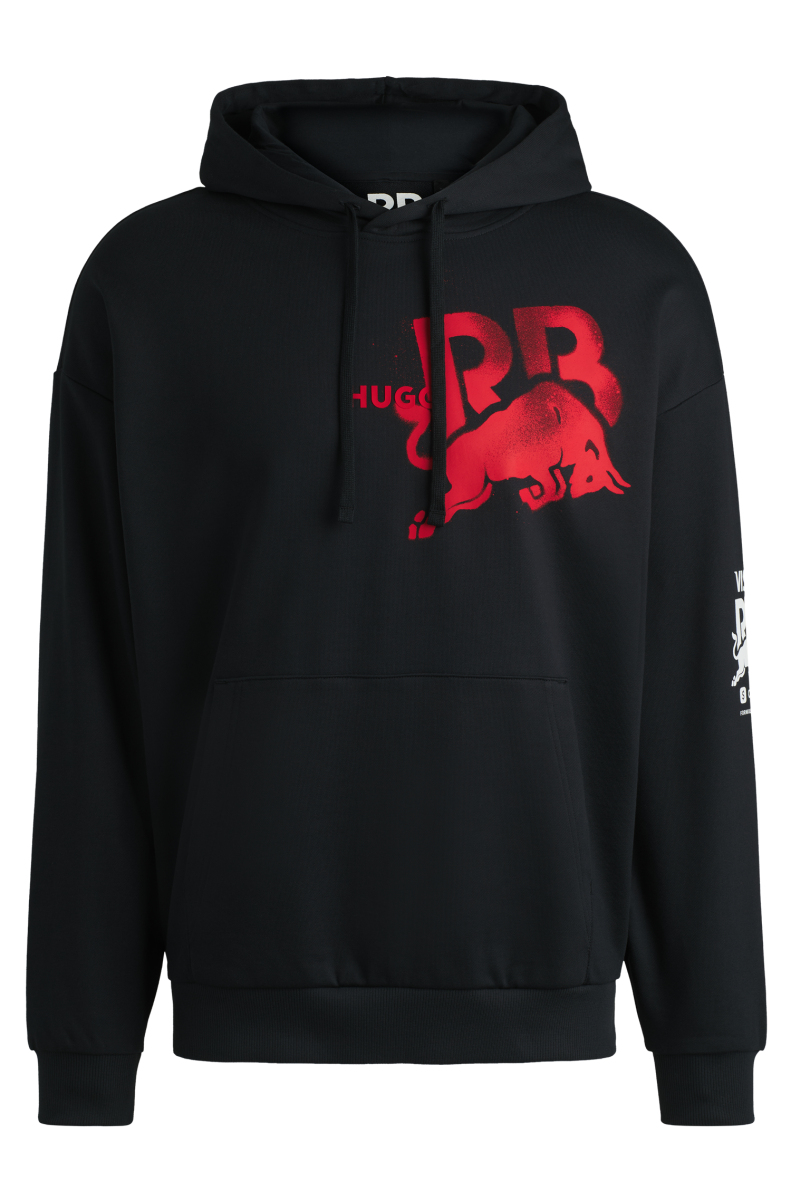 Visa Cash App RB pánská mikina s kapucí Hugo oversize small logo black F1 Team 2024