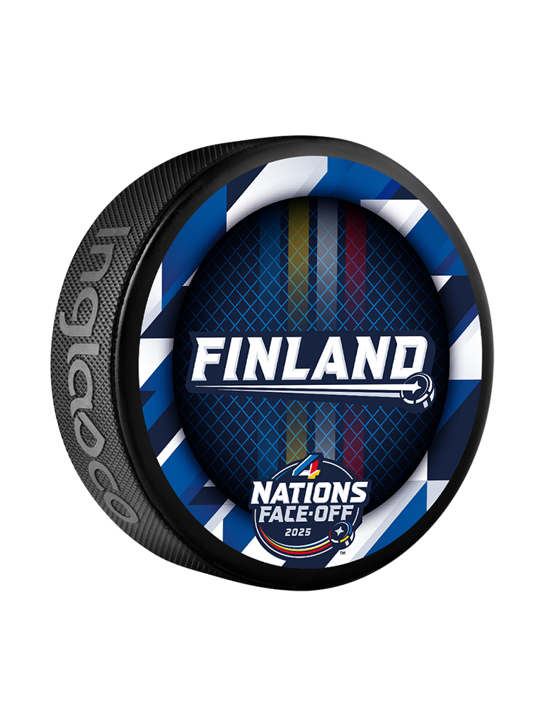 Hokejové reprezentace puk 4 Nations Face-Off Team Finland Souvenir Collectors