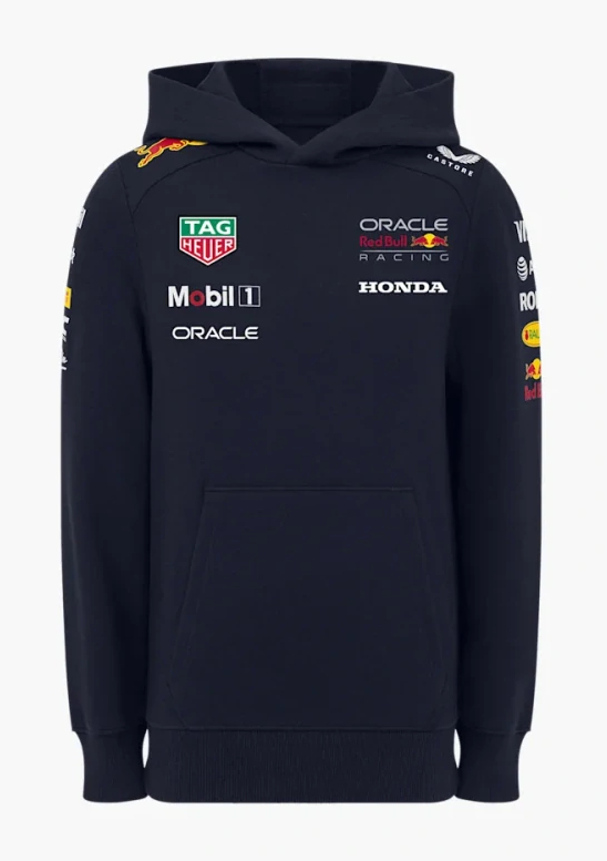 Red Bull Racing dětská mikina s kapucí official Teamline Replica navy F1 Team 2025