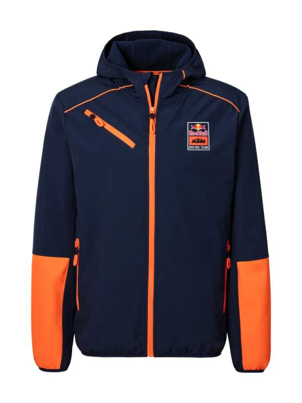 Red Bull KTM pánská bunda s kapucí Softshell Grid navy